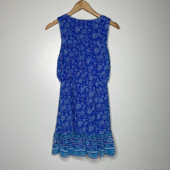Lily Rose Sleeveless Mini Dress sz Small Blue Floral Pattern - Picture 5 of 5